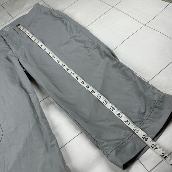 Mountain Hardwear Pants Womens 12 Gray Capri Cropped Nylon Hiking Trail Outdoor - Picture 10 of 10